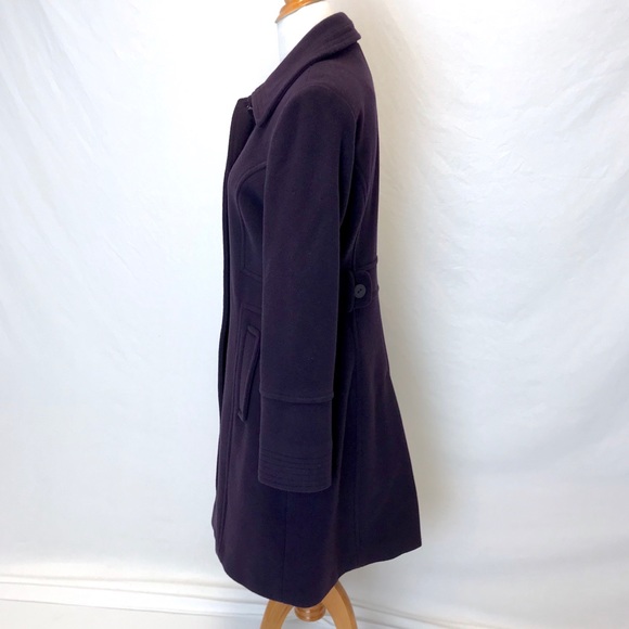 Mackintosh | royal purple long wool pea coat M - Picture 3 of 7